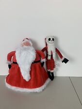 Disney The Nightmare Before Christmas Jack Santa & Santa Claus Plush 11” Lot 2 picture