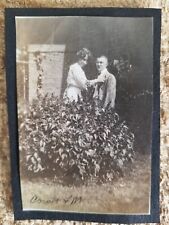 MAN AND WOMAN IN BUSHES,SHEDDY FAMILY,COLLINGSWOOD,NJ,1920'S.3.2