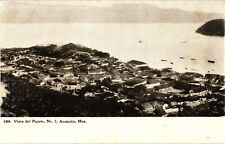 Vista del Puerto No. 2 Acapulco Mexico Divided Unposted Postcard c1910 picture