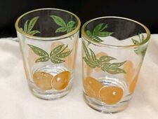 Vintage Pair Of Orange Juice Glasses 3