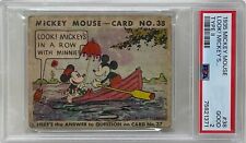 1935 Mickey Mouse Gum Card Type II Look Mickey's... #38 Walt Disney PSA GOOD 2 picture