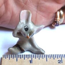 Vintage Miniature Gray Sitting Mouse - 1 3/4