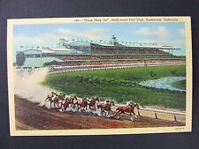 Inglewood California Hollywood Turf Club Horse Racing Curt Teich Postcard 1940 picture