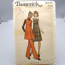 UNCUT Vintage Sewing PATTERN Butterick 6342, Misses 1971 Jumper Tunic and Pants picture