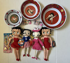 VTG Lot of 4 BETTY BOOP Mary Poppins, Cheerleader, Red Dress Dolls, Candy, Bowls picture