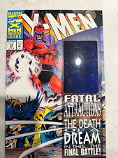 X-Men #25  - RARE BLUE HOLOGRAM ERROR - Magneto pulls Adamantium from Wolverine picture