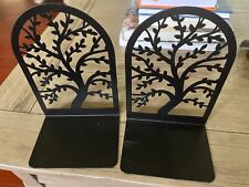 VFINE Bookends 1 Pair, Black Metal Book Ends, Bookends 4.75