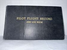 VINTAGE EARLY 1940s -1950’s PILOT FLIGHT RECORD & LOG BOOK Pilot John Blanchard picture