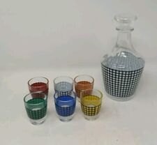 Vintage Verrerie Cristallerie D’Arques France Liqueur Decanter & 6 Shot Glasses picture
