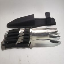 SOG Five Piece Stainless Fixed Blade Paracord Handle Throwing Knife Set W/Sheath picture