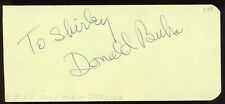 Donald Buka d2009 signed 2x5 cut autograph on 2-7-48 at Biltmore Theater LA picture
