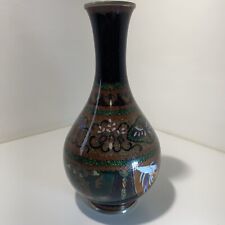 Beutiful VTG Japanese ? Cloisonné Bud Vase 7.5” Tall picture
