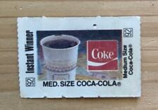 Vintage 80s McDonalds Instant Winner Monopoly Game Piece Coupon Coca Cola  picture