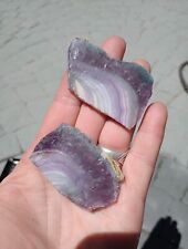 🔥 ROUGH FLUORITE NEVADA MINE PURPLE GREEN SAW CAB LAPIDARY 2PC SLABS picture