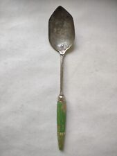 Antique A&J Scraper Spoon 'Gets The Corners' Pat Applied For Green Wood Handle picture
