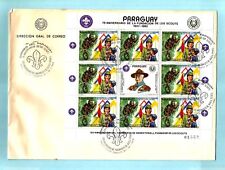 Original FDC Boy Scout Lg Envelope B-P 1982 PARAGUAY 18x24cm Scouts /Girl Guides picture