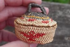 Vintage NUU-CHAH-NULTH (Nootka) Native Hand Woven Miniature Whaling Basket  picture
