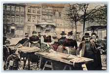 c1910 Fish Women Hamburger Typen Market in Germany Antique Unposted Postcard picture