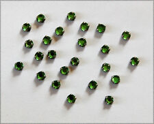 VINTAGE 24 GREEN RHINESTONE TINY SEW ON BEADS ROSES MONTEES GERMANY 13ss picture