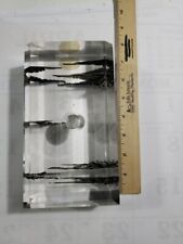 Mid Century Modern Ritts Astrolite Clear Acrylic Lucite Sculpture Bookend Pc COO picture