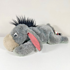 Disney Eeyore from Winnie the Pooh 16” Gray Fluffy Plush with Detachable Tail picture