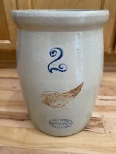 Union Stoneware Co. Red Wing Minnesota 2 Gallon Pottery Butter Churn With Lid picture