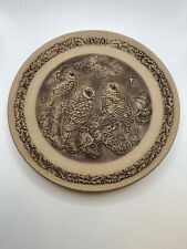 Poole Pottery England Owl Plate Barbara Linley Adams Artist Signed 1979 8