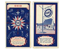 Vintage 1939 Ohio Road Map – Pure Oil Co. picture