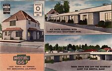 Motel 66, San Bernardino, CA~Vintage Linen Postcard. Q076 picture