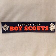 NOS Vintage 1960’s BSA “Support Your Boy Scouts” 17.5” Advertising Sticker picture