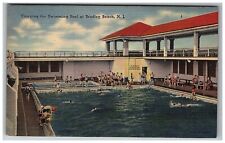 1930-45 Postcard Bradley Beach New Jersey Enjoying The Swimming Pool People picture