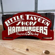 Little Tavern Shops Hamburgers Metal Advertising License Plate Topper Tag Topper picture