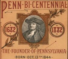 1882 PA Bi-Centennial William Pen Signing Treaty A.C. Yates & Co. P221 picture