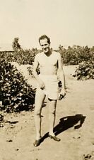 VTG Handsome SOLDIER In Underwear 1940s Photo Shirtless Gay Int picture