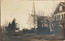 RPPC Bellmont Franklin County Church New York Antique Real Photo Postcard 1908 picture