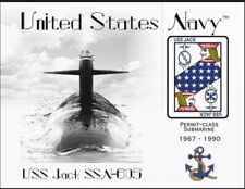 USS JACK SSN-606  SUBMARINE   -  Postcard picture