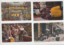 EARLY SAN FRANCISCO CHINATOWN COLORED POSTCARDS ~ ( 4 CARDS) ~ c. - 1910 picture