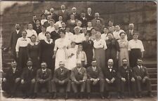 Coblenz Germany RPPC Large Gathering People with Ribbons Postcard Z14 picture