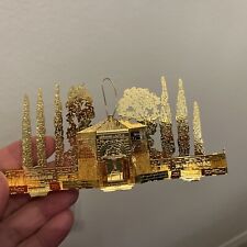 Lincoln Memorial Shrine Smiley Park 3-d Brass Plated Ornament  picture