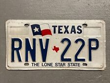 VINTAGE TEXAS LICENSE PLATE RED/WHITE/BLUE LONE STAR STATE RNV-22P picture