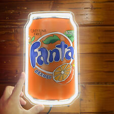 Fanta Orange Beverage Can Bar Pub Store LED Neon Light Art Wall Decor 12