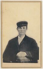 Handsome Young Man Wheel Cap Hat Marietta, Ohio 1860s CDV Carte de Visite X733 picture