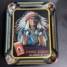 Vintage Prince Albert 13 x 10” Metal Tray Native American Indian Chief Joseph picture