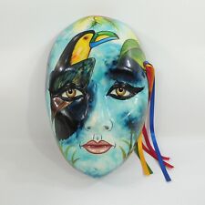 Mexican Folk Art Pottery TOUCAN Bird Mask 11 3/4 x 7 3/4
