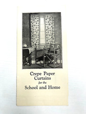 Antique 1920's Dennison's Crepe Paper curtains pamphlet halloween picture
