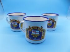 Lot of 3 British Navy Pusser's Rum Enameled Tin Cups Mugs Virgin Islands picture