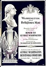 Vintage Booklet Washington as a Religious Man Bicentennial Commission 1732-1932 picture