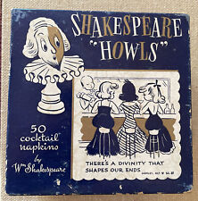 Vintage 1950’s - Shakespeare Howls - 31 Cocktail Napkins picture