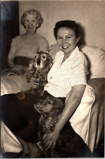 Vintage RPPC Postcard  2 Ladies  With Cocker Spaniels picture