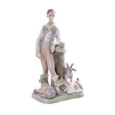 Stylish Shepherd with Dog & 2 Goats Figurine Porcelain By Lladro Spain 1978-1985 picture